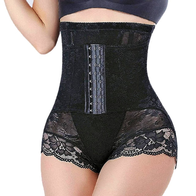 GUUDIA Shaper Panties Sexy Lace Shapers Body Shaper with Zipper Double Control Panties Women Shapewear Sexy Lace Waist Trainer voguable