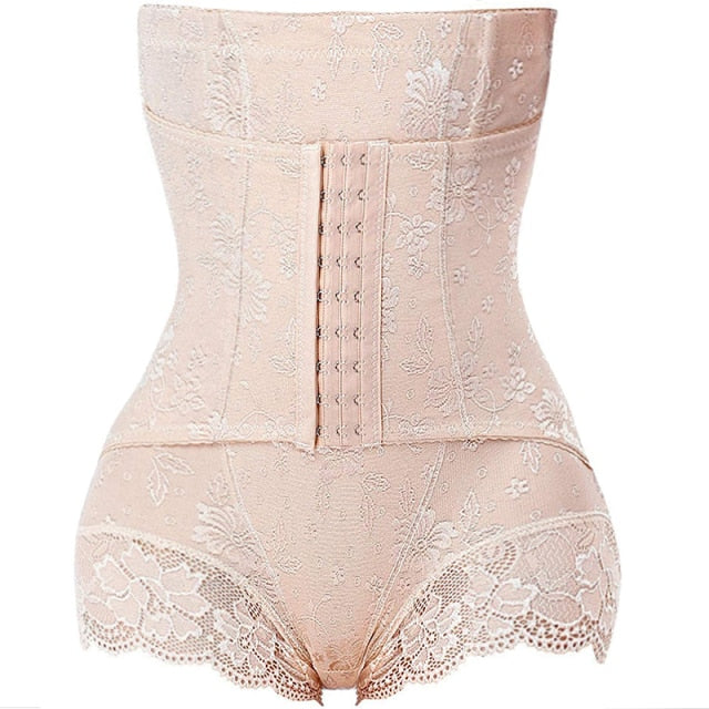 GUUDIA Shaper Panties Sexy Lace Shapers Body Shaper with Zipper Double Control Panties Women Shapewear Sexy Lace Waist Trainer voguable
