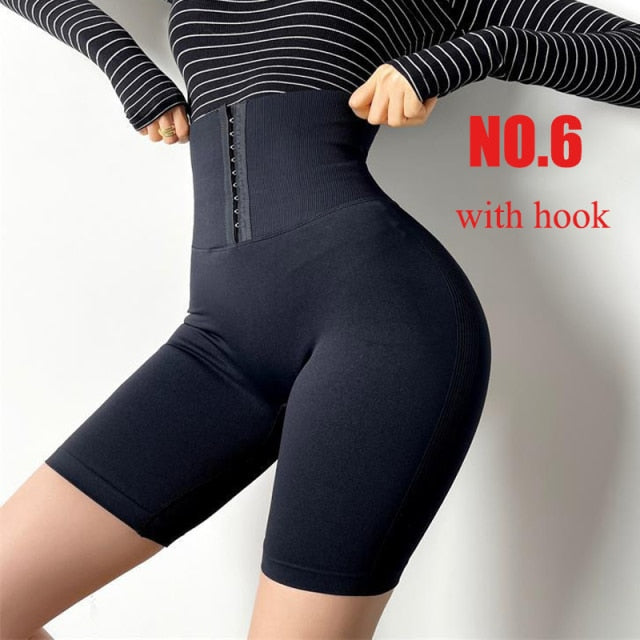 NINGMI Slimming Pants High Waist Trainer Legging Pant Women Body Shaper Sport Running Tummy Control Panties Shapewear Trousers voguable