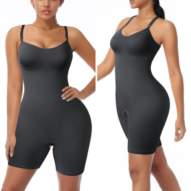 Women Waist Trainer Bodysuit Shapewear Tummy Control Full Body Shaper Shorts High Waist Butt Lifter Thigh Slimmer voguable