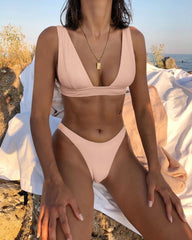 2020 Sexy Brazilian Bikini Swimwear Women Halter Push Up Bikini Set Swimsuit Female Lemon Print Bandage Biquini Bathing Suit XL voguable
