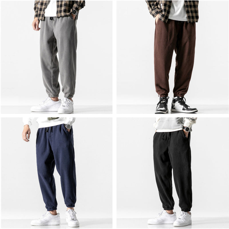 Voguable  New Loose Jogging Pants Men 2020 New Fashion Fleece Autumn Winter Warm Sweatpants Male Outdoor Straight Trousers Pantalon Hommes voguable