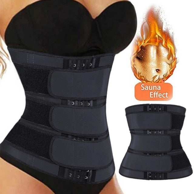 Voguable Bullpiano Shaperwear Waist Trainer Neoprene Belt Waist Cincher Body Shaper Tummy Control Strap Fitness Fat Burning Belt voguable
