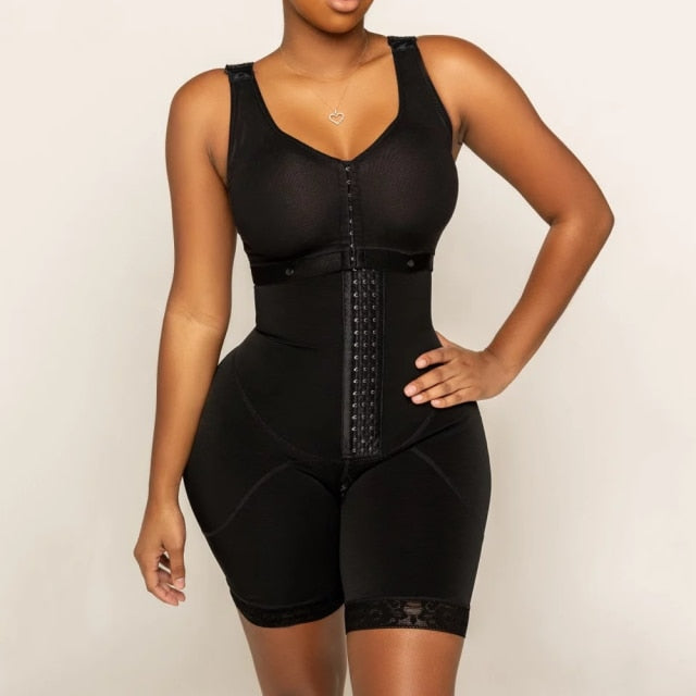 Women Postoperative Shapewear Corset Solid Color New Breasted One-piece High Compression Bra Waist Trainer Modeling Strap voguable