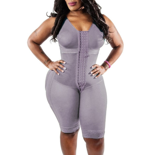 Women Postoperative Shapewear Corset Solid Color New Breasted One-piece High Compression Bra Waist Trainer Modeling Strap voguable