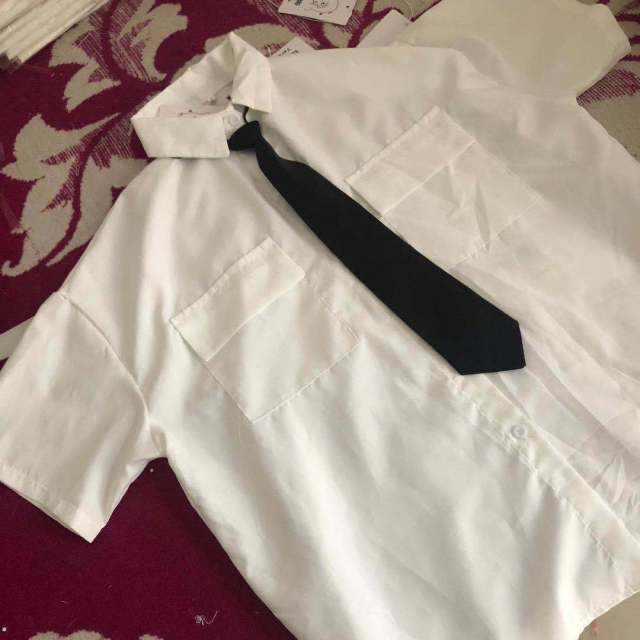 Voguable 20222 Short Sleeve Shirt Women White Turn Down Collar Basic Casual Teen Gril Student Oversize Shirt Women Loose Blouse voguable