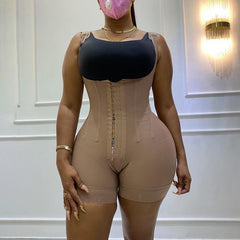 Women's corset Bodyshaper High Compression Garment Abdomen Control Double Bodysuit Waist Trainer Open Bust Fajas voguable