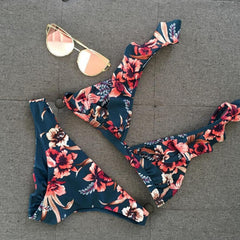Women Push-up Padded Bikini 2021 Hot Retro Swimsuit Print Swimwear Girls Summer Beachwear Female Bathing Suit Swimming Biquini voguable