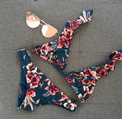 Women Push-up Padded Bikini 2021 Hot Retro Swimsuit Print Swimwear Girls Summer Beachwear Female Bathing Suit Swimming Biquini voguable