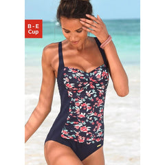 SEASHY New One Piece Swimsuit Plus Size Swimwear Women Classic Vintage Bathing Suits Beachwear Backless Slim Swim Wear M~2XL voguable