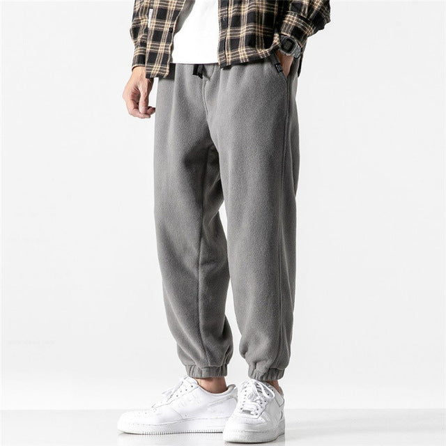 Voguable  New Loose Jogging Pants Men 2020 New Fashion Fleece Autumn Winter Warm Sweatpants Male Outdoor Straight Trousers Pantalon Hommes voguable