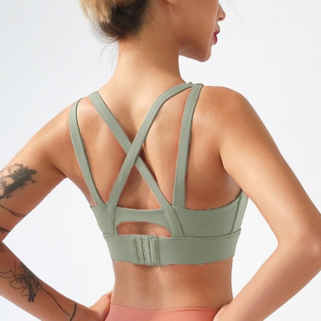 Cloud Hide Sports Bra Women Push Up Underwear Fitness Yoga Tank Crop Top Bras Athletic Vest Gym Shirt Sport Running Sportswear voguable