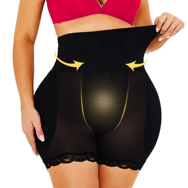 Sexy Big Ass Hip Enhancer Padded Fake Butt Lifter Body Shaper with Hooks High Waist Trainer Slimming Tummy Control Panties S-6XL voguable
