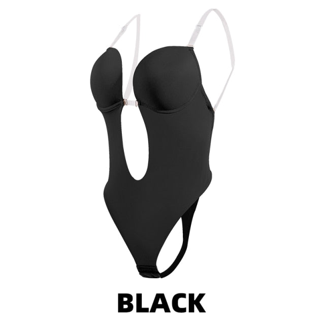 Corset Women Full Body Shaper Slimming Bodysuit Women Deep V-Neck Waist Trainer Push Up Wedding Party Underwear Sexy Shapewear voguable