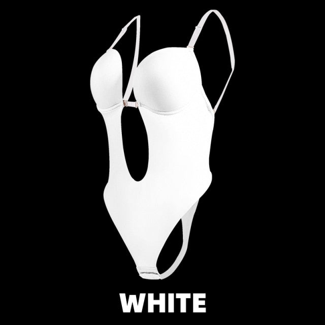 Corset Women Full Body Shaper Slimming Bodysuit Women Deep V-Neck Waist Trainer Push Up Wedding Party Underwear Sexy Shapewear voguable