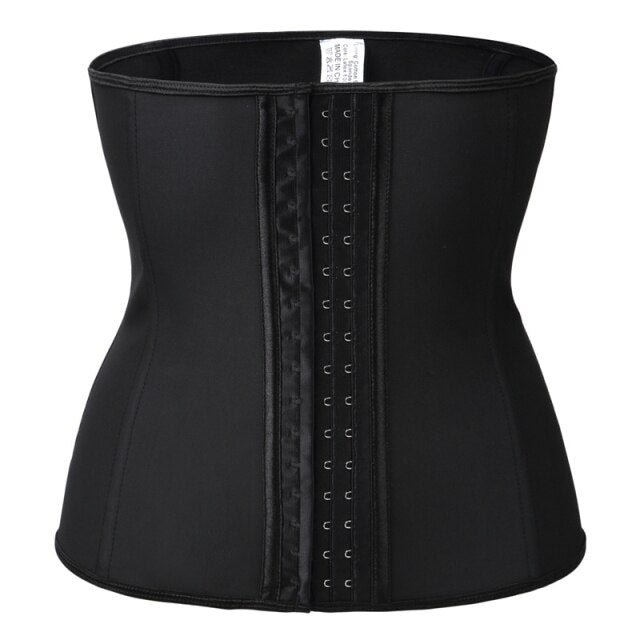 Latex Waist Trainer Body Shaper Corset Women Binders Zipper Steel Boned Slimming Sheath Belly Modeling Strap Colombian Girdles voguable