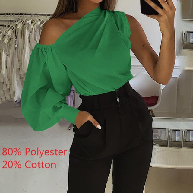 21 Colors Celmia Women Autumn Long Sleeve Shirt 2021 Sexy Off Shoulder Solid Fashion Blouses Casual Tops Elegant Blusas Feminina voguable