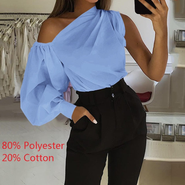 21 Colors Celmia Women Autumn Long Sleeve Shirt 2021 Sexy Off Shoulder Solid Fashion Blouses Casual Tops Elegant Blusas Feminina voguable