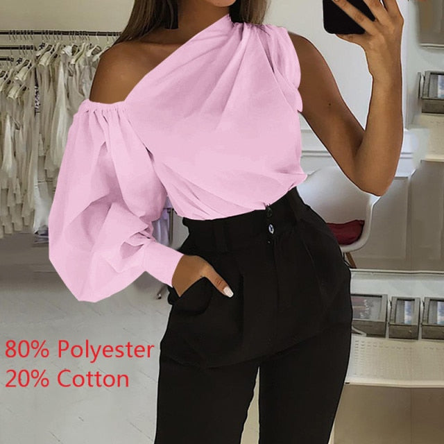 21 Colors Celmia Women Autumn Long Sleeve Shirt 2021 Sexy Off Shoulder Solid Fashion Blouses Casual Tops Elegant Blusas Feminina voguable