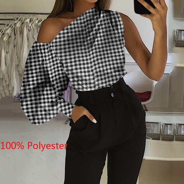 21 Colors Celmia Women Autumn Long Sleeve Shirt 2021 Sexy Off Shoulder Solid Fashion Blouses Casual Tops Elegant Blusas Feminina voguable