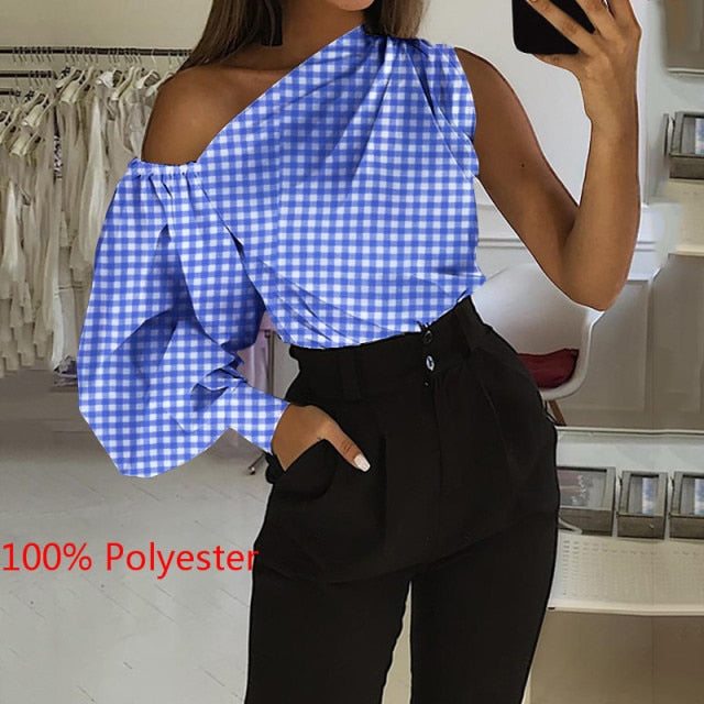 21 Colors Celmia Women Autumn Long Sleeve Shirt 2021 Sexy Off Shoulder Solid Fashion Blouses Casual Tops Elegant Blusas Feminina voguable