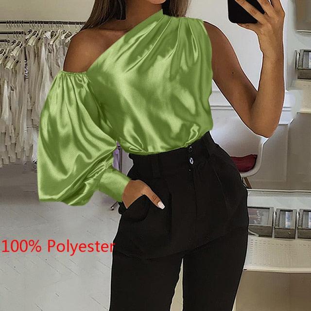 21 Colors Celmia Women Autumn Long Sleeve Shirt 2021 Sexy Off Shoulder Solid Fashion Blouses Casual Tops Elegant Blusas Feminina voguable