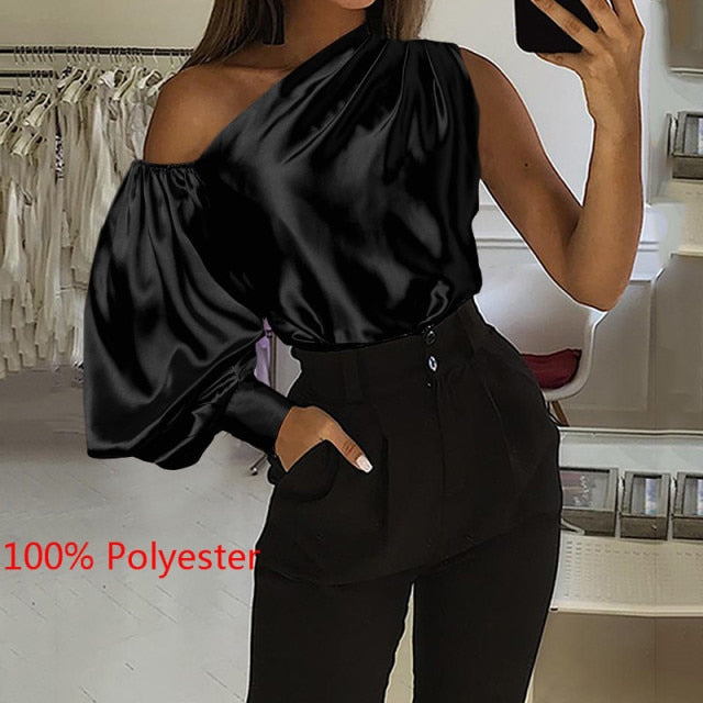 21 Colors Celmia Women Autumn Long Sleeve Shirt 2021 Sexy Off Shoulder Solid Fashion Blouses Casual Tops Elegant Blusas Feminina voguable