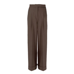 Mnealways 18 Spring Summer Black Ladies Office Trousers Women High Waist Pants Pockets Female Pleated Wide Leg Pants Solid 2021 voguable