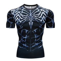 Voguable Compression Running T-shirt Men Printing Short Sleeve Sport Acitve Wear for Male Gym Clothing Fitness Bodybuilding Workout Tops voguable