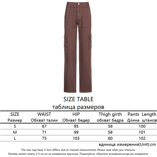 Vintage Baggy Brown Jeans Women Streetwear Loose High Waist Trousers Harajuku Fashion Cotton Denim Sweatpants Cuteandpsycho voguable