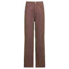 Vintage Baggy Brown Jeans Women Streetwear Loose High Waist Trousers Harajuku Fashion Cotton Denim Sweatpants Cuteandpsycho voguable