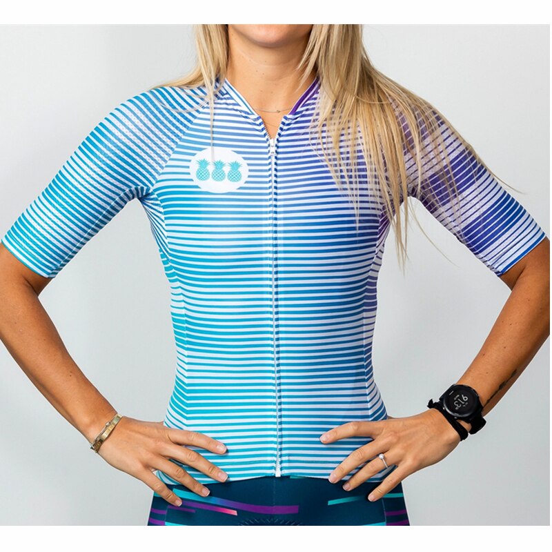 tres pinas women blue shirts bike cycling Jersey Summer Short sleeve Maillot Running clothing Ropa Ciclismo Mtb cycle clothes voguable