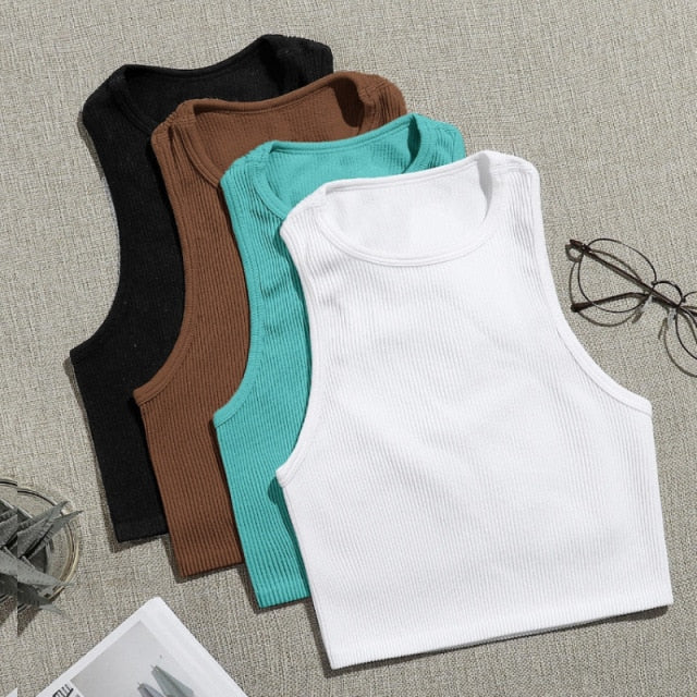 4pcs Women's Rib-knit Tube Top Seamless Fitness Crop Top Vest Tank Tops Gym Workout Sports Bra Running Training Tops for Girls voguable