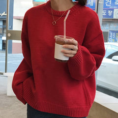 Colorfaith 2021 Pure Cotton Winter Spring Women Sweater Pullovers Minimalist Oversized Knitted Elegant Ladies Jumpers SW1923 voguable