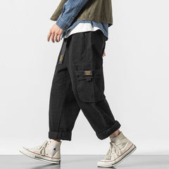 Voguable Side Pockets Cargo Harem Joggers Pants Men 2021 Military Army Green Pants Casual Harajuku Streetwear Sweatpant Male Pants baggy voguable