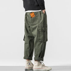 Voguable Side Pockets Cargo Harem Joggers Pants Men 2021 Military Army Green Pants Casual Harajuku Streetwear Sweatpant Male Pants baggy voguable