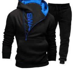 Voguable Fashion Trendy Men's Sweatshirt 2-piece Set Comfortable Loose Warm jacket+ pants For Autumn Winter Sports Hoodie Set voguable