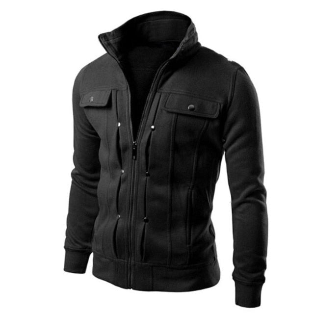 Voguable Fashion jackets for Men's casual sports warm sweatshirts men zip Button jacket long sleeve cardigans voguable