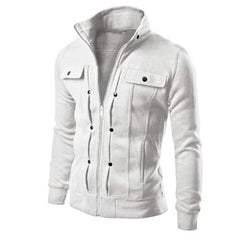 Voguable Fashion jackets for Men's casual sports warm sweatshirts men zip Button jacket long sleeve cardigans voguable