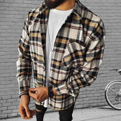 Voguable 2021 Brand Men's Fashion Spring Plaid Casual Flannel Shirts Long Sleeve Soft Comfort Slim Fit Styles Men Jacket Cardigan Shirt voguable