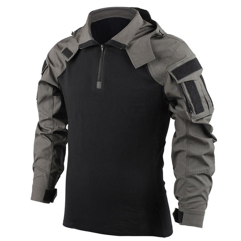 Voguable Outdoor Men's Hoody, Tactical Hunting Shirt Combat Uniform Camouflage Cool Hooded Long Sleeve Men's T-shirt Equipment voguable