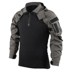 Voguable Outdoor Men's Hoody, Tactical Hunting Shirt Combat Uniform Camouflage Cool Hooded Long Sleeve Men's T-shirt Equipment voguable