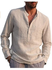 Voguable 2021 Shirt Men's Shirt Summer Shirt Autumn Hot Shirt Men's Cotton Linen Shirt Linen Shirt Large Size Shirt Business Shirt voguable