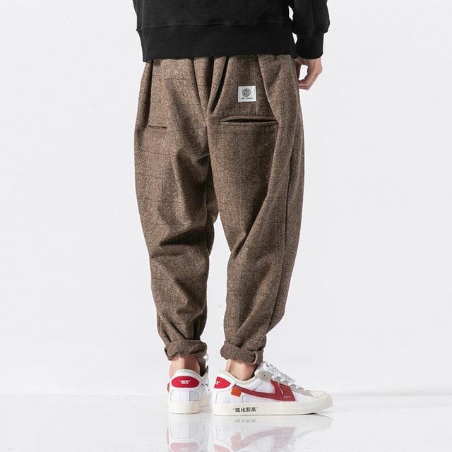 Voguable New Plaid Men's Jogging Sweatpants Winter Men Harem Pants Casual Big Size Harajuku Woman Cargo Pants Streetwear Dropshipping voguable