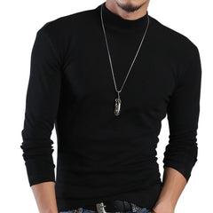 Voguable Half Turtleneck Men T-Shirt Casual Long Sleeve T Shirt Men Plus Size 6XL 5XL 4XL 3XL Fashion Fitness Tight Tee Shirt Men voguable